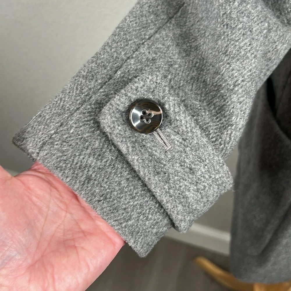 Banana Republic Men's Gray Wool Blend Toggle Buttons Winter Classic Coat Size XL
